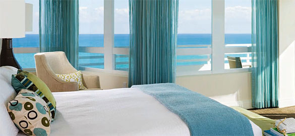 Oceanfront room at the Fontainebleau Hotel